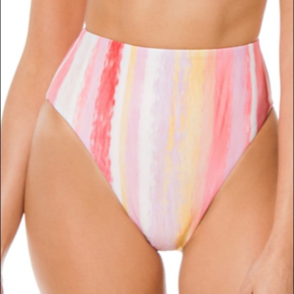Becca High Leg Waist Bikini Bottom Sz S